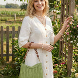 Mala de Ombro em Palha Entrançada Colorida