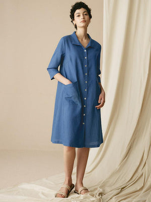 Vestido-Camisa 100% Linho MADISON