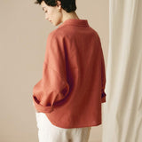 Camisa de Linho Oversized com Bolsos ELOWEN