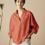 Camisa de Linho Oversized com Bolsos ELOWEN