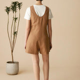 100% Linen U-Neck Short Jumpsuit KENDALL