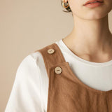 100% Linen U-Neck Short Jumpsuit KENDALL