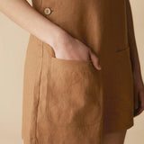 100% Linen U-Neck Short Jumpsuit KENDALL