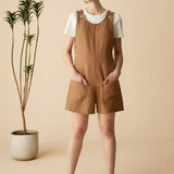 100% Linen U-Neck Short Jumpsuit KENDALL