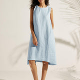 Vestido sem Mangas 100% Linho SIENNA