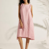 Vestido sem Mangas 100% Linho SIENNA