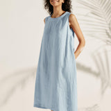 Vestido sem Mangas 100% Linho SIENNA