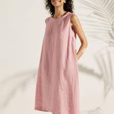 Vestido sem Mangas 100% Linho SIENNA