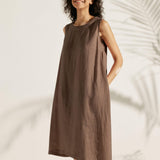 Vestido sem Mangas 100% Linho SIENNA