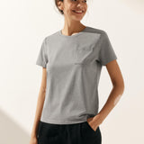 T-shirt Básica Clássica de Bambu em Malha Elástica BELLE