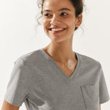 T-shirt Básica Clássica de Bambu em Malha Elástica BELLE