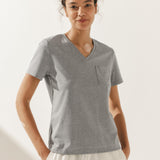 T-shirt Básica Clássica de Bambu em Malha Elástica BELLE