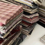 Yarn-Dyed Fabric Scraps for Clothes & Patchwork (10 Pieces)