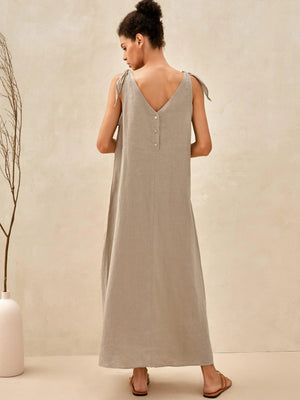 Vestido Camiseiro de Linho 100% QEARL