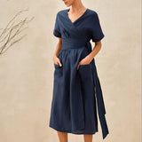 100% Linen Kimono Dress CELESTE
