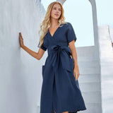 100% Linen Kimono Dress CELESTE