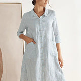 Vestido Chemise 100% Linho MADISON