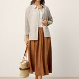 Camisa FELICITY em Linho 100% com Carcela Oculta e Bolso Aplicado