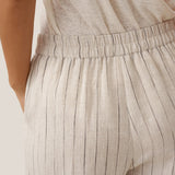 Conjunto de Fato de Linho 100% com Riscas e Padrão ELOISE