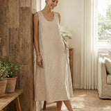 Vestido de Alças de Praia 100% Linho GIANA