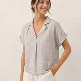 Top Pullover DINA 100% Linho Inspirado em Blazer