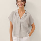 Top Pullover DINA 100% Linho Inspirado em Blazer