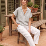 Top Pullover DINA 100% Linho Inspirado em Blazer