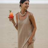 Vestido Camiseiro de Linho 100% QEARL