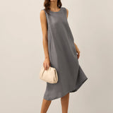 Vestido sem Mangas 100% Linho SIENNA