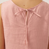 Vestido Maxi Evasê Sem Mangas 100% Linho TARA