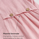 Vestido Midi TINA Sem Mangas em Linho 100% com Pregas Sanfonadas