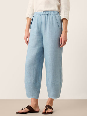 Calças Loretta Cropped com Cordão 100% Linho