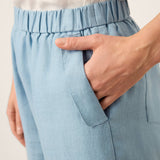 Calças Loretta Cropped com Cordão 100% Linho