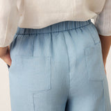 Calças Loretta Cropped com Cordão 100% Linho