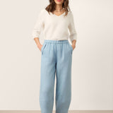 Calças Loretta Cropped com Cordão 100% Linho