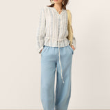 Calças Loretta Cropped com Cordão 100% Linho