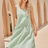Vestido de Alças de Praia 100% Linho GIANA
