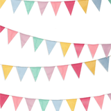 Bandeiras de Bunting com Aspeto de Linho Sustentáveis