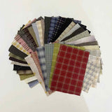 Yarn-Dyed Fabric Scraps for Clothes & Patchwork (10 Pieces)