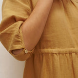 Vestido Midi DIXIE em Linho 100% com Cintura Ajustável e Corte em A