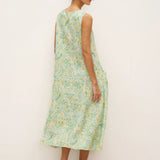 Vestido de alças com estampa floral em linho 100% LORRAINE
