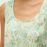Vestido de alças com estampa floral em linho 100% LORRAINE