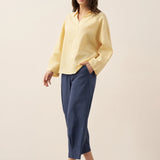 Camisa de Linho Oversized com Bolsos ELOWEN