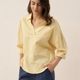 Camisa de Linho Oversized com Bolsos ELOWEN