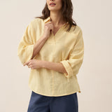 Camisa de Linho Oversized com Bolsos ELOWEN