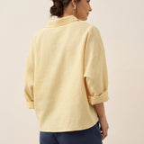 Camisa de Linho Oversized com Bolsos ELOWEN