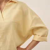 Camisa de Linho Oversized com Bolsos ELOWEN