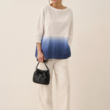 Linen White Boat Neck Oversized Top AVA