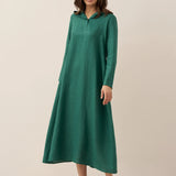 Vestido Maxi Pullover com Capuz em Linho 100% REBECCA