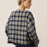 Casaco Casual Reversível de Linho Tencel com Gola Redonda CHLOE